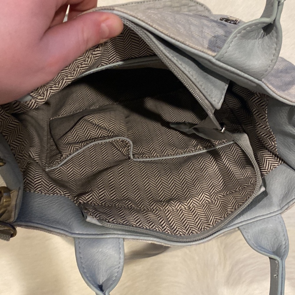 Jen & Co "Hannah Checkered Satchel" bag vegan leather - Picture 8 of 9